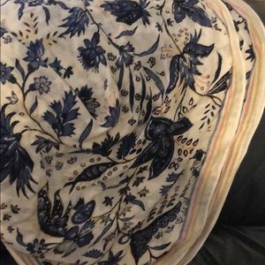 Loft blue and yellow scarf